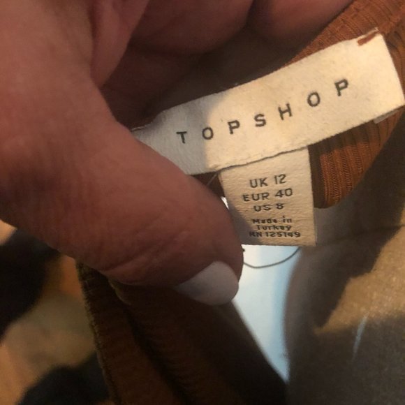Topshop Brown one arm top -US size 8 - Picture 5 of 5